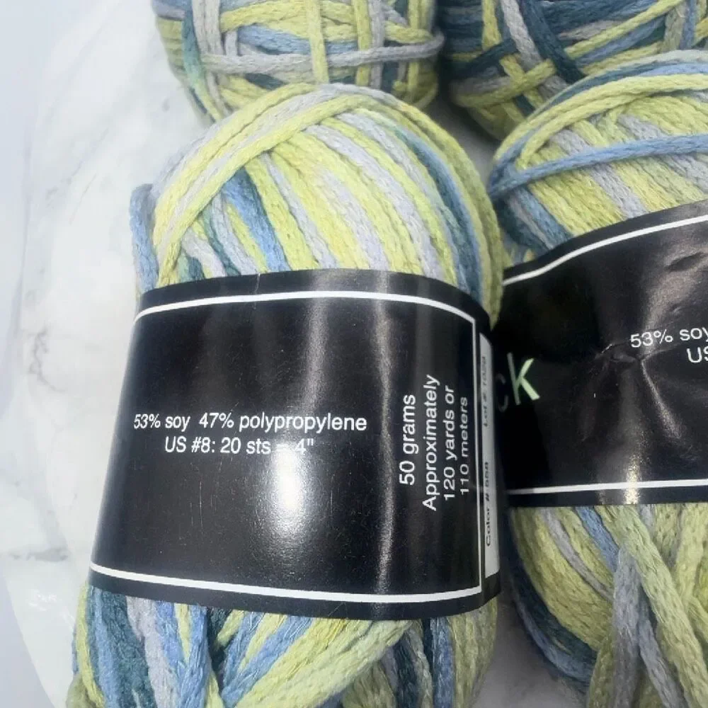 KNIT ONE CROCHET TOO Wick Bachelor Button Soy Blend Yarn-8 Skeins NEW!!